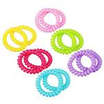 Набор резинок-спиралей 2шт. d5см. пластик. 6 цветов