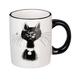 MILLIMI Черный кот Кружка 300мл. керамика